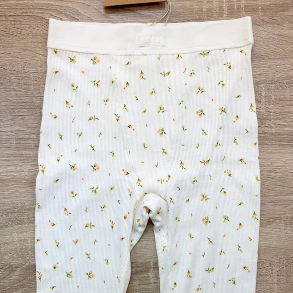 NWT SKIMS Cotton Rib Leggings Marigold Rosebud Floral Print XS - Picture 1 of 12